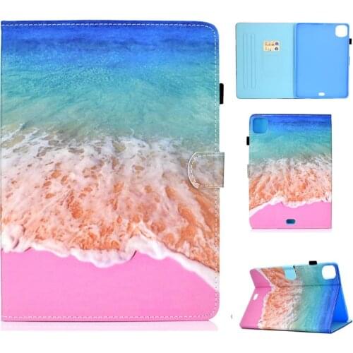TPU Tablet Case For Apple iPad Pro 11 Case 2020 New Ocean Beach Coque Flip Cover for iPad Pro 11 2020 11" Back Case Caqa +Stylus