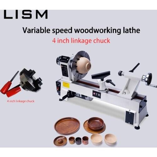 Digital display stepless woodworking lathe woodworking knife chuck woodworking machinery power tools [4 inch chuck]