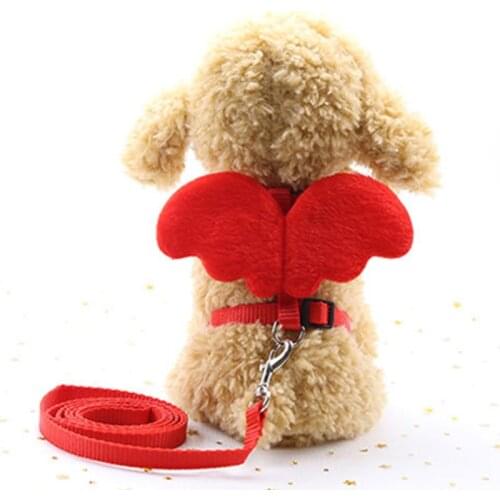 Breathable Pets Small Dogs Harness Vest Angle Wing Adjustable Pet Harness Leash For Small Medium Dogs Cats Puppy Pug Arnes Perro