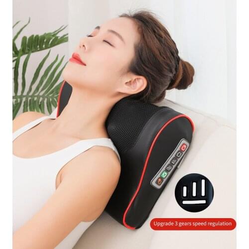 Electric Massage Pillow Infrared Heating Neck Shoulder Back Body Massage Muscle Relaxation Shiatsu Massager Relieve Pain