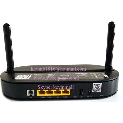 HS8145V SC/APC GPON ONU 4GE port+1phone+2USB with 2.4G&5G dual-band WiFi,double external antennas, English interface