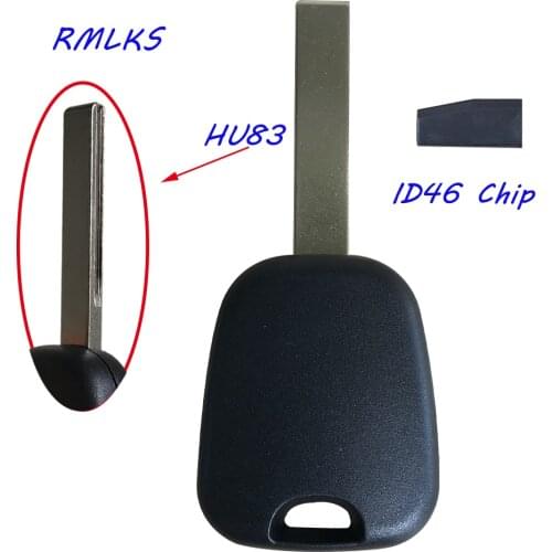 HU83 ID46 Chip Transponde Car Key Fob For Peugeot 206 207 307 For Citroen C2 C3 C4 Picasso C5 C6 Berlingo Car Key Blank