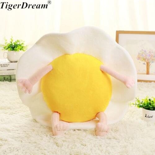 60X60cm cute poached egg pp cotton plush food toy funny kids pillow creative cushion children birthday gift home decoration