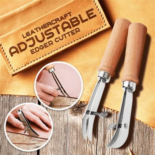 Leather Tools Adjustable Cutter DIY Handmade Leather Crimper Slotting and Grooving Device Edge Holder Leathercraft Cutting