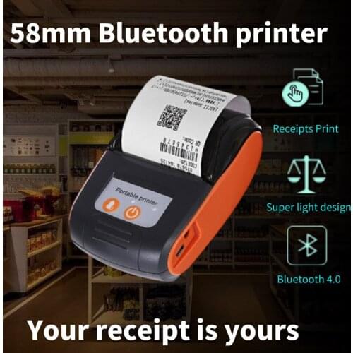 58mm Bluetooth Pocket Portable Thermal Receipt Printer Mini Wireless Notes Phone Printer Android IOS PC Free APP Bill Impresoras