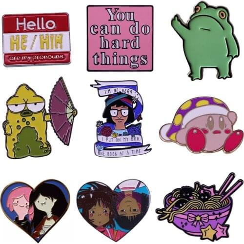 Classic Cartoon Anime Enamel Brooch Pins Badge Lapel Pin Brooches Collar Jeans Jacket Fashion Jewelry Accessories