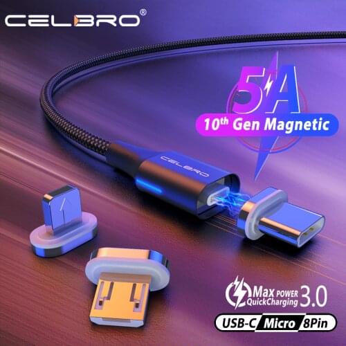 For Xiaomi Mi 9 Pro Samsung Note 10 Realme Magnetic Usb Charging Magnet Cable Micro Usb Type C 3.1 Fast Charging Cabo Magnetico