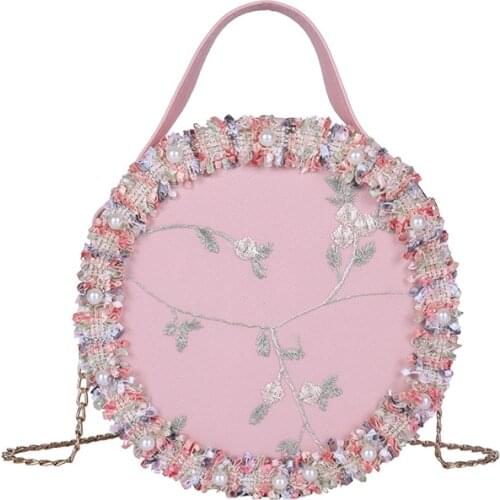 Fashion handbags 2021 new fashion trends Korean lace small round bag shoulder diagonal handbag
