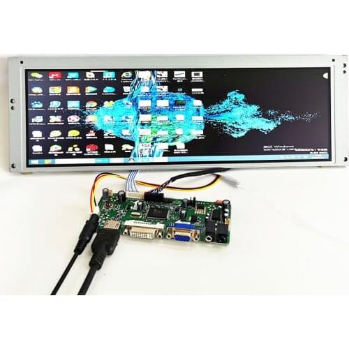 14.9-inch LCD display module kit 1280*390 HDMI DVI VGA for Raspberry Pi display Computer Temperature Memory Display Car DIY Kits