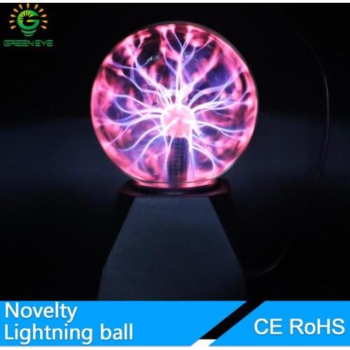 Novelty Magic Crystal Plasma Ball Touch Lamp 3/4/5/6 inch 220V Magic Glass Sphere Novelty Lighting ball Light Plasma Table Lamp
