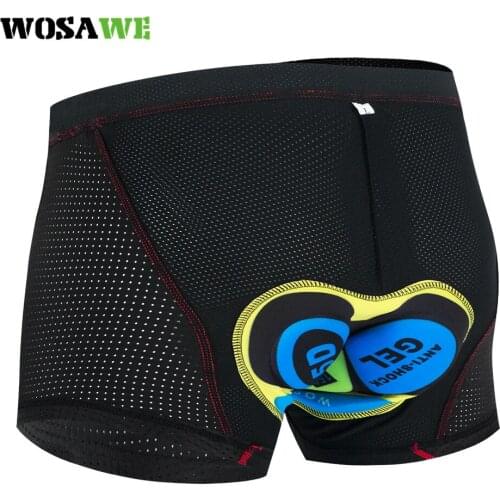 WOSAWE NEW Anti-sweet Cycling Shorts Upgrade 5D Gel Pad Cycling Underwear Pro Shockproof Comfortable Cycling Underpant