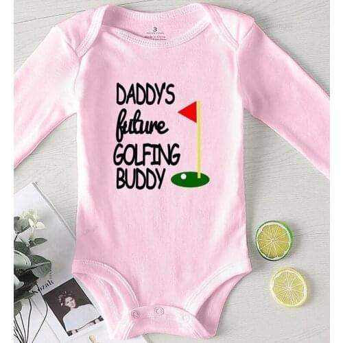 For Babies Newborn Autumn Jumpsuit Toddler Girl Clothes Winter Baby Boy Clothing Printing Daddys Future Golfing Buddy Rompers