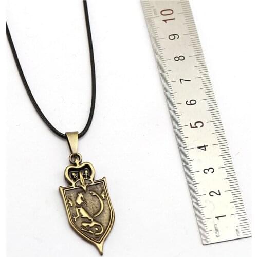 Cartoon Anime Jewelry Code Geass Hangyaku No Lelou Necklace Bronze Plated Collar Collar With Black Leather Necklaces & Pendants