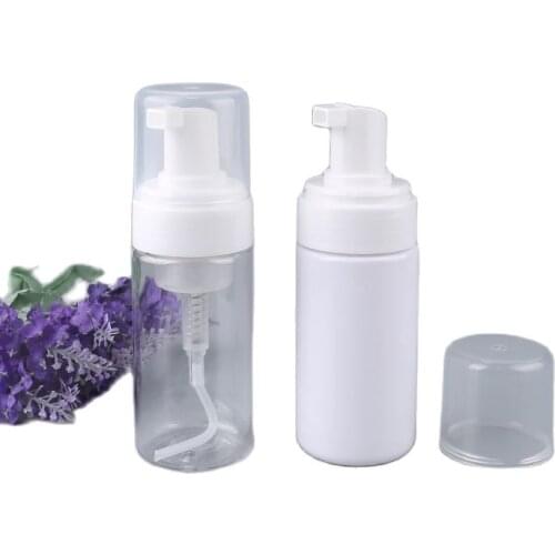 50ML plastic PET bottle with white foaming pump for FOAMING /MOUSSE/facial cleaner/ hand washing skin care cosmetic packing