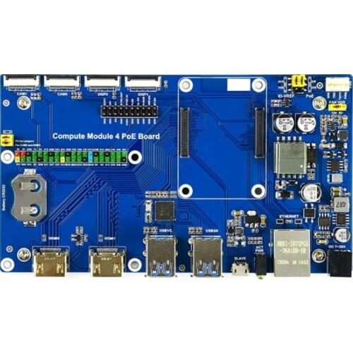 For Raspberry Pi Compute Module 4 IO Board with PoE Feature for All Variants of CM4