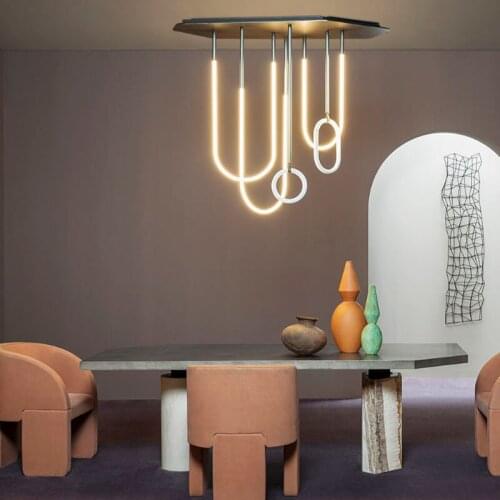 Postmodern Light Luxury Medieval Living Room Sales Department Showroom Nordic Restaurant Living Room Ceiling Lamp