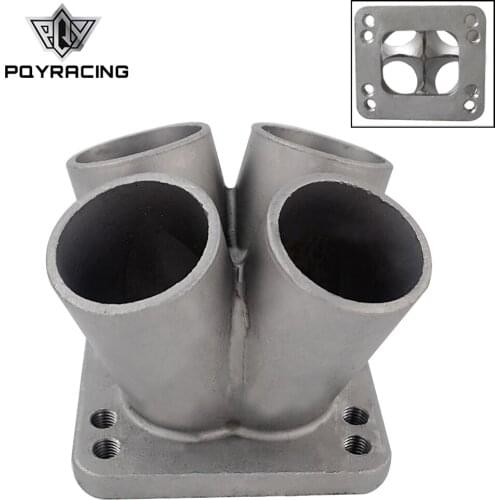 PQY - Cast Stainless Steel 4-1 Turbo Header Manifold Merge Collector T3 T4 With T3 Flange PQY-THM01-4