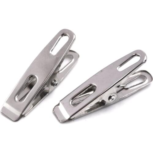 20Pcs Stainless Steel Clothes Pegs Hanging Pins Clips Socks Underwear Drying Rack Holder Laundry Household Clothespins