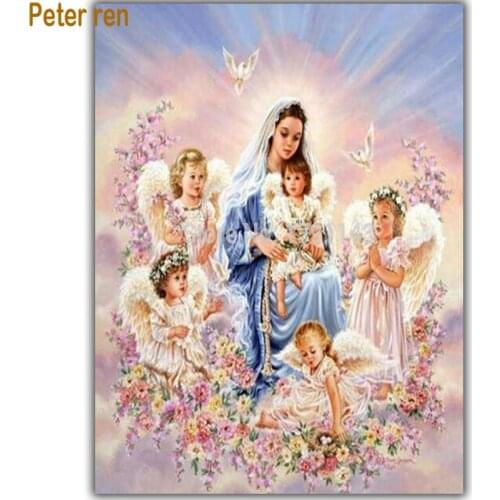 Peter ren Diamond painting Sale Kits square drill full with Needlework Cross stitch sticker painting Diamond embroidery Angell