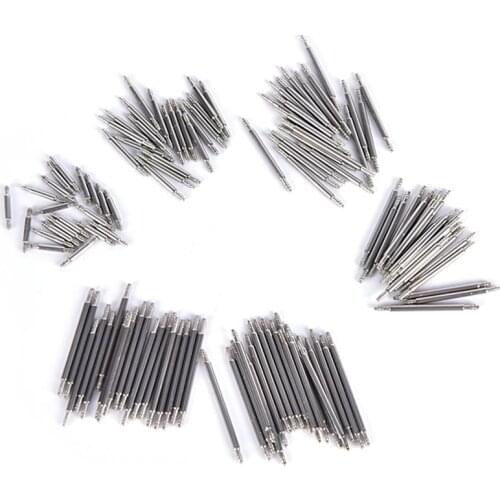 20pcs 8mm 12mm 16mm 18mm 20mm 22mm Stainless Steel Watch Band Spring Bars Strap Link Pins Repair Watchmaker Tools