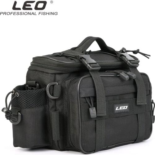 LEO 40 * 17 * 20cm Outdoor Sports Fishing Bag Large Capacity Multifunctional Bag Waist Pack Lures Fishing Tackle Gear Bags