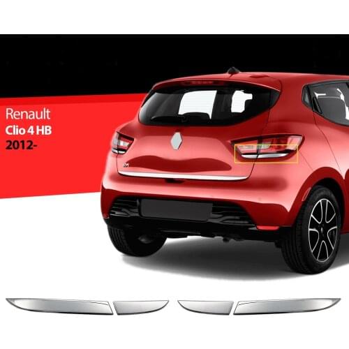 Roxform Chrome Stop Bottom Lath 4 Piece Stainless Steel Car Exterior Accessories For Tuning Renault Clio 4 HB 2012 2013 2014 2015 2016