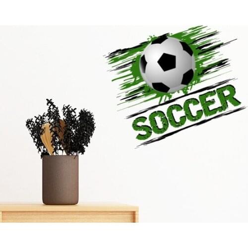 Green Soccer Football Sports Removable Wall Sticker Art Decals Mural DIY Wallpaper for Room Decal
