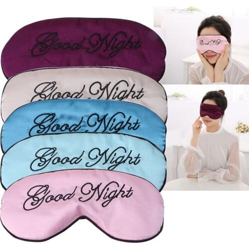 1Pcs New Imitated silk fabric Cute Sleep Eye Mask Padded Shade Cover Travel Relax Aid Blindfold Hot Sale