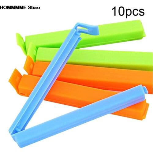 10Pcs Househould Food Snack Storage Seal Sealing Bag Clips Sealer Clamp Food Bag Clips Kitchen Tool Home Food Close Clip