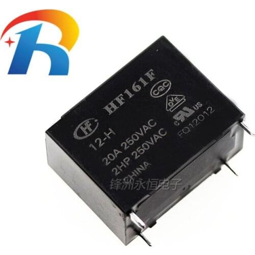 5PCS New HF161F-12-H HF161F/12-H HF161F-012-H A set of normally open 20A 4PIN relay 12VDC