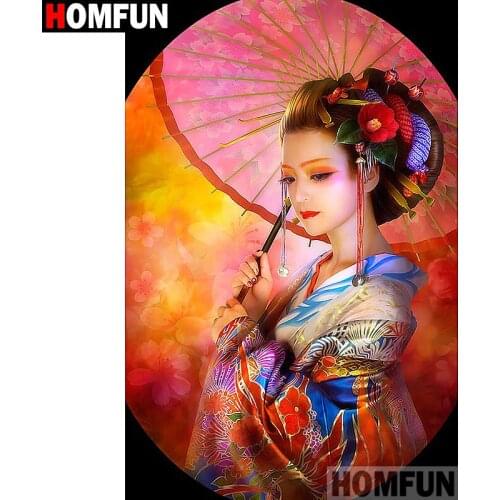 HOMFUN Diamond Painting "beauty" Cross Stitch Custom Photo Diamond Embroidery Square Round Drill Home Decor A07079