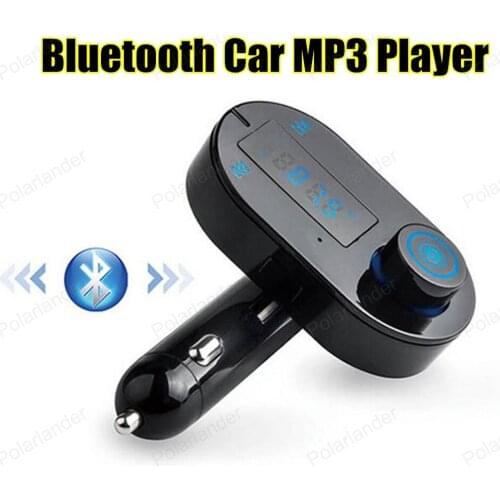 Bluetooth MP3 Player Hands Free Car Kit AUX Hands Free FM Transmitter with Dual USB MP3 SD LCD Car Charger Cigarette Lighter