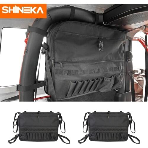 SHINEKA Stowing Tidying for Jeep Wrangler JL 2 Door Trunk Storage Cargo Bag Organizers Multi-Pockets Tool Anti-Roll Storage Bag