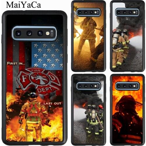 Firefighter Fire Fireman Case For Samsung Galaxy A71 A51 A21S A40 A50 A70 A20e A31 M21 S9 S10 S20 Plus Note 20 Ultra