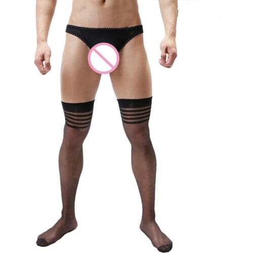 Slim Men Sexy Stockings New Male Silk Stocking Accessories Fashion Gentleman Men Hosiery Exotic Apparel