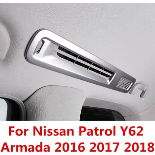 For Nissan Patrol Y62 Armada 2016 2017 2018 Roof vent outlet cover trim trim vent sticker steam plate air outlet trim