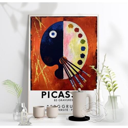 Picasso 85 Gravures Exhibition Museum Poster, Berggruen 70 Rue De L'Universite-Paris-Vii-1969 Art Prints, Vintage Home Decor