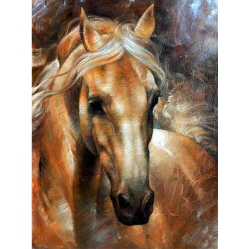 Horse head diamond mosaic animals embroidery painting winter rhinestone sticker wall decoration diamond art needlework handcraft