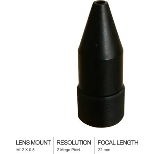 HD cctv lens pinhole 22MM M12*0.5 Mount 1/2 F1.6 14.8 degree for security CCTV cameras