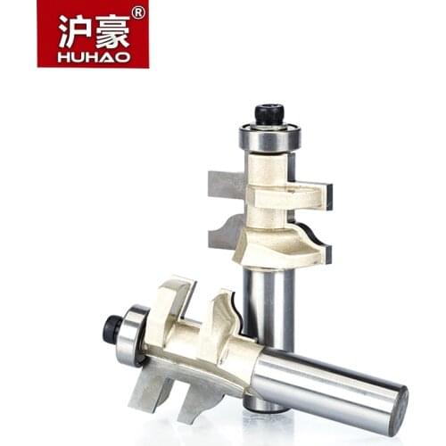 HUHAO 1 set 1/2" Shank Router Bits For Wood Woodworking Tool Mortise Stitching Doorframe Knife CNC Cutter Joint Knife for Wood