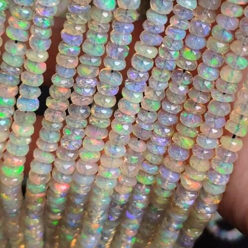 Icnway 38cm Natural Opal Faceted Abacus 3.4-5.5mm Beads Diy Jewelry Accessories Necklace Bracelet Earrings Loose Beads
