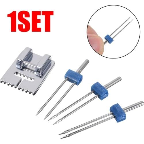 1 Set Double Twin Needles Stainless Steel Sewing Machine Needles Embroidery For Sewing Groove Foot Crafts Arts Needle