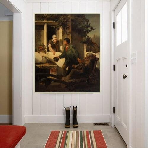 Citon Canvas Art Oil Painting Lawrence Alma Tadema《The Blind Beggar》Artwork Poster Picture Wall Decor Modern Home Decoration
