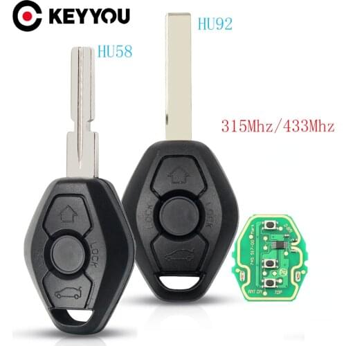 KEYYOU For BMW E38 E39 E46 X3 X5 Z3 Z4 1/3/5/7 Series 315/433MHz ID44 Chip Keyless EWS Sytem Car Remote Key