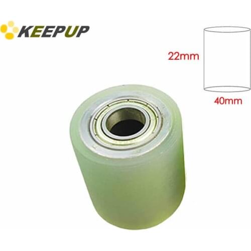 Furniture wheel.Diameter 40mm, length 22mm,PU polyurethane roller with bearing,Soft surface,Pipeline transmission Rubber wheel