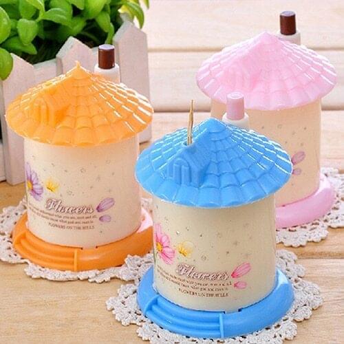 Creative Toothpick Holder House Shaped Automatic Toothpick Holder Pocket Small Cute Toothpick Box Mini House Design Toothpick