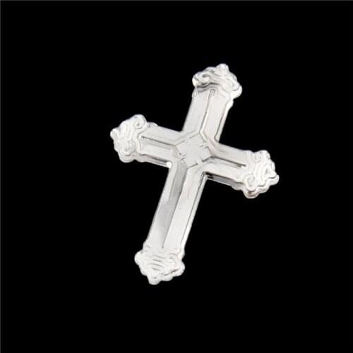 CHRISTENING COMMUNION RELIGIOUS THEME SILVER CROSSES PARTY TABLE FOIL CONFETTI