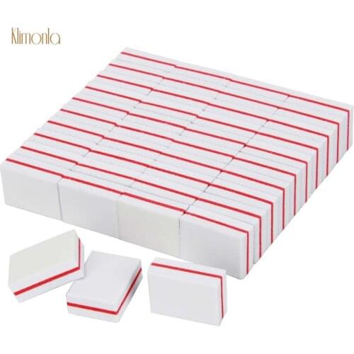 50pcs/lot Mini Nail Polishing Files White Mini Buffer Block Nail Art Sanding Files Nail Polish Gel Clean Tools Manicure Tips