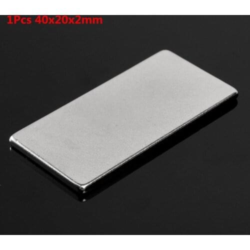 Multipurpose 40x20x2mm Rare Earth N35 Rectangle Plate Slim Strong NdFeB Magnet Fridge Crafts For Acoustic Field Electronics