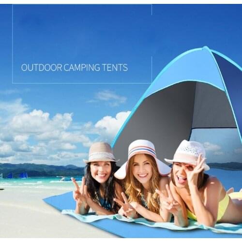 Upgrade Fast Pops Up Beach Tent UV Sun Shelter Lightweight Beach Sun Shade Canopy Cabana Beach Tents Fit 3-4 Persons X7JD